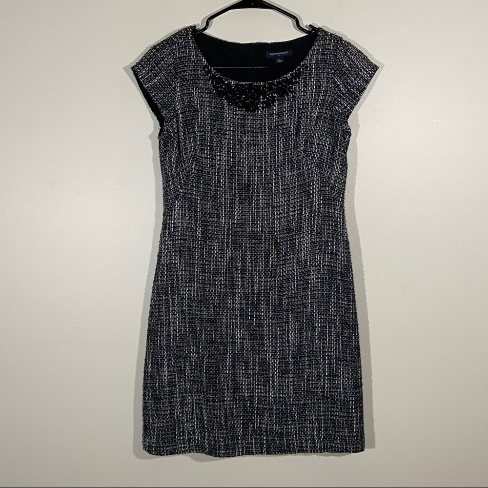 Banana Republic Tweed Dress With Embellishments